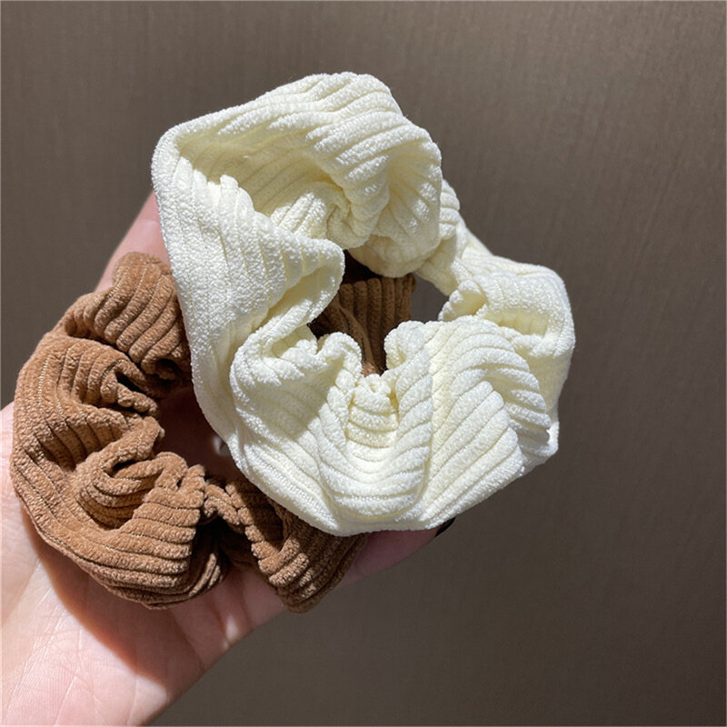 Korean style fabric Corduroy Head Rope Scrunchies large intestine hair ring rubber band Versatile Hair Accessories for Women