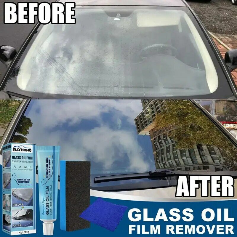 Detergente sgrassante per lucidatura del vetro dell'auto 30g pellicola per olio per parabrezza anteriore dell'auto rimozione della pasta pasta per la pulizia della pellicola dell'olio pasta lucidante