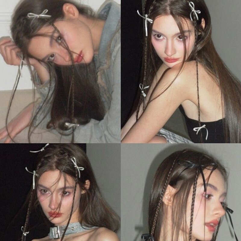 Haarspange mit Schleife, weibliche Mädchen, Haarnadeln, Mini-Halteklammern mit Band-Design, X90C