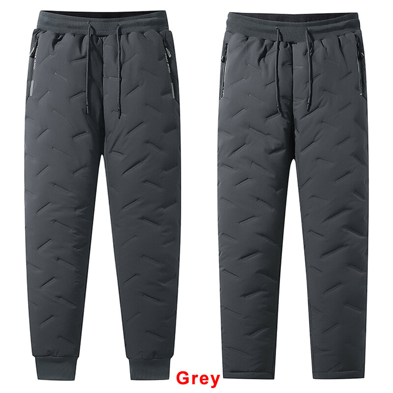 Зимние Утепленные флисовые брюки с карманами на молнии, черные, серые теплые мужские водонепроницаемые термобрюки 8XL