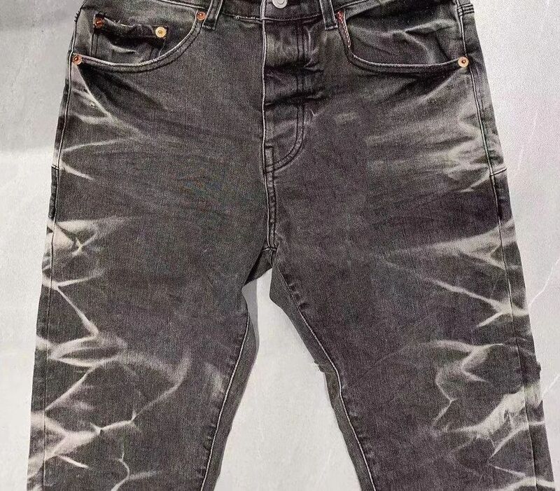 Wash Old Retro Dragon Whiskers Print Slim Jeans High Street INS