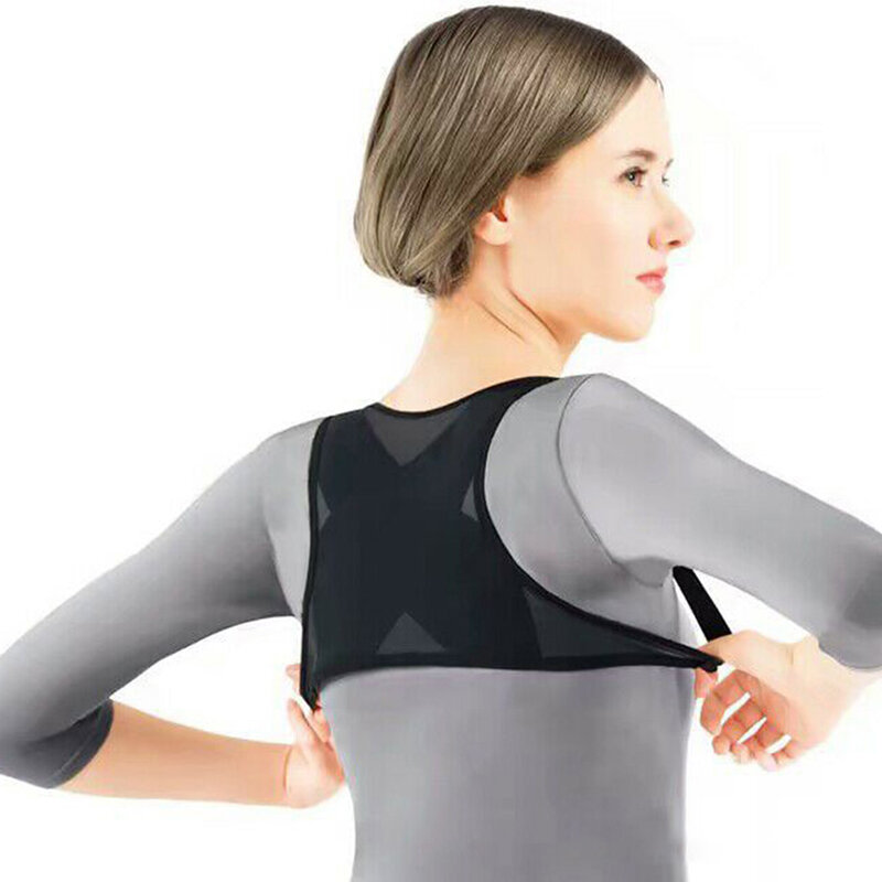 Corretor de postura traseira Espartilho Cinto de suporte ajustável Suporte Coluna Traine Suporte Clavícula Coluna, Alívio das dores