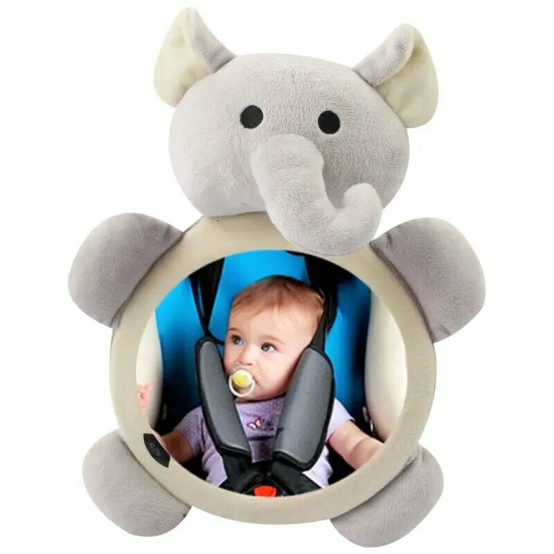 Cartoon Animals Decor Baby Car Rear View Mirror Adjustable Kids Safety for Seat Dropship