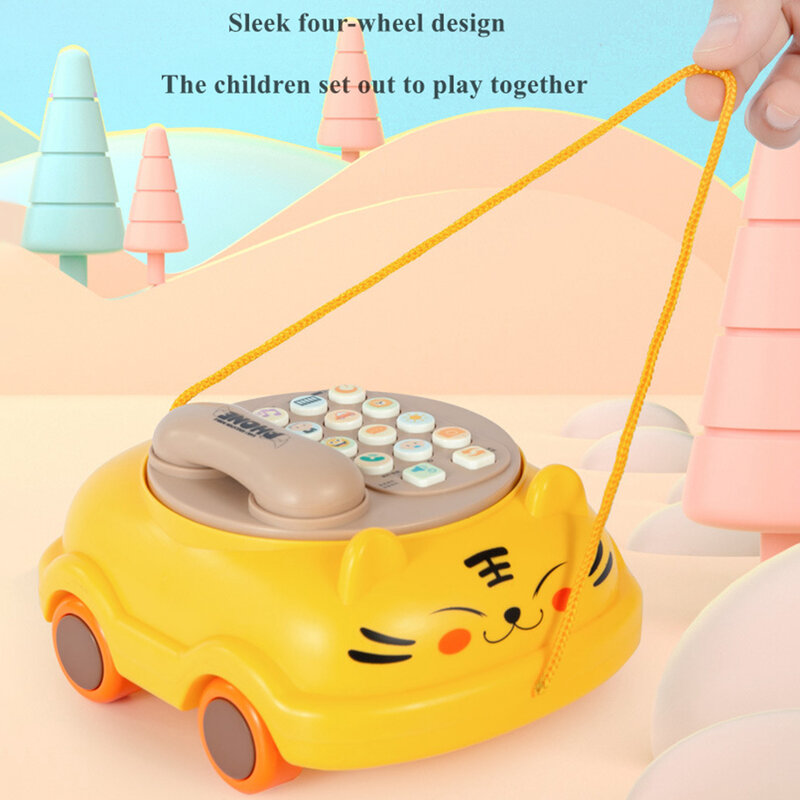 Kid Phone Baby Musical Toy Pretend Phone for Early Education Gift Creative Gift Girl Preschool Educational Learning Children