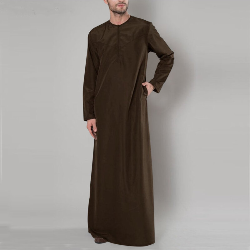 Мужской кафтан с длинным рукавом, Пакистанская Аравия, Djellaba, мусульманская одежда, платье для молитвы, Афганистан