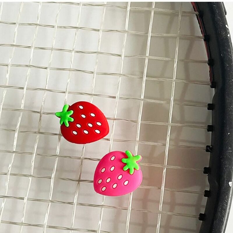 Силиконовый амортизатор для теннисных ракеток, клубничный ударопрочный амортизатор, индивидуальные амортизирующие аксессуары для тенниса