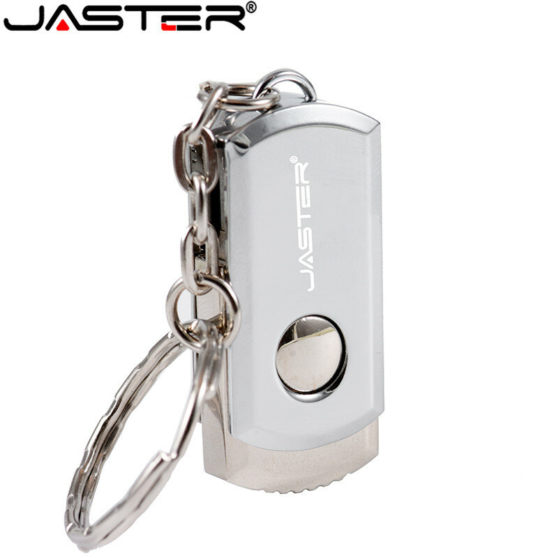 JASTER USB 2.0 Bộ Nhớ 4GB Флешка 8GB 16GB Pendrive 128GB Đèn LED Cổng Usb Tốc Độ Cao bút Ratating USB Móc Khóa