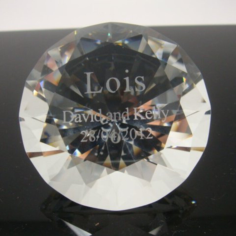 Gros diamants vierges en cristal K9, décoration de mariage, presse-papiers en cristal clair sans gravure, 50mm, 4 pièces/lot
