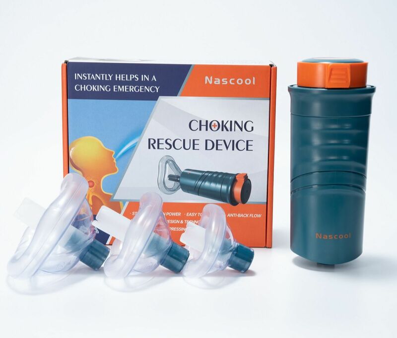 Dispositivo di salvataggio Anti soffocamento di pronto soccorso automatico per adulti bambini con 3 maschere di diverse dimensioni Kit di emergenza per l'assistenza alle vie aeree domestiche