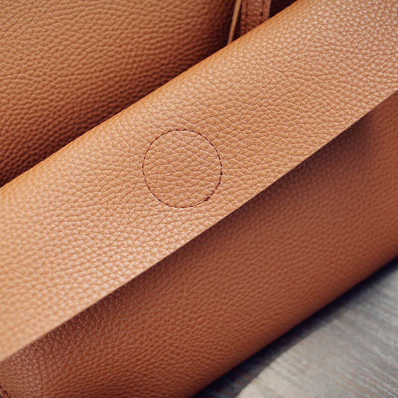 بولي Leather جلد سعة كبيرة حقيبة كتف للنساء موضة بسيط الطفل حقيبة الأم نمط ليتشي يوميا متعدد الوظائف حقيبة يد
