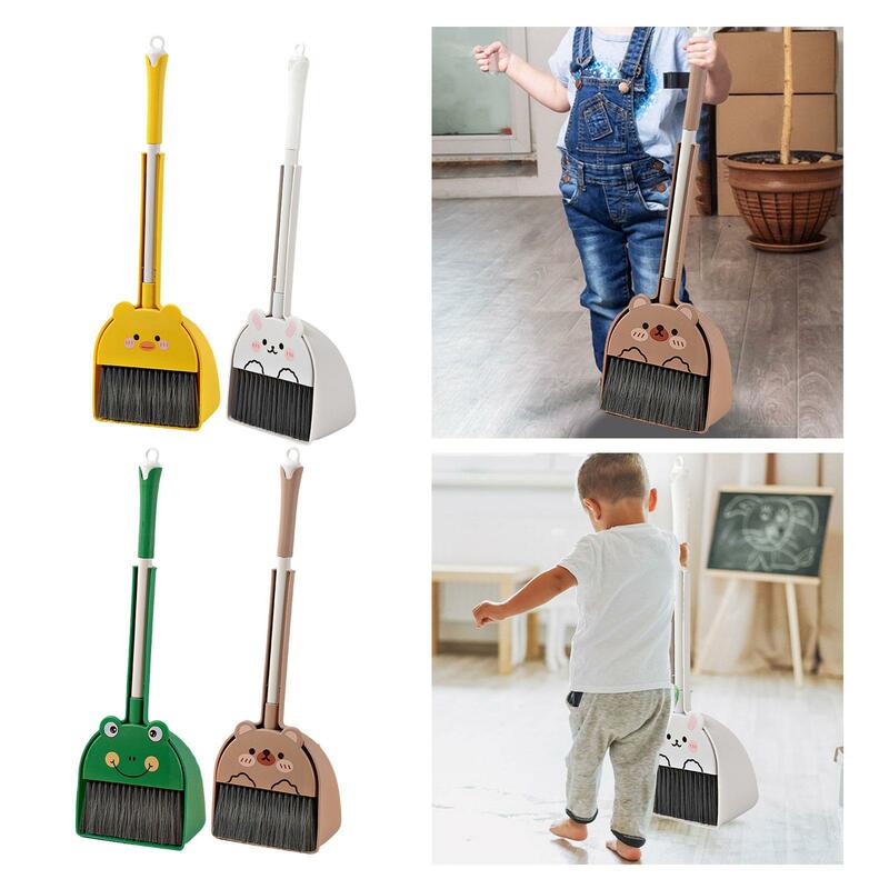 Household Mini Kids Broom and Dustpan Set Housekeeping Play Set Children Sweeping House Cleaning Toy Set for Girls Kids Boys