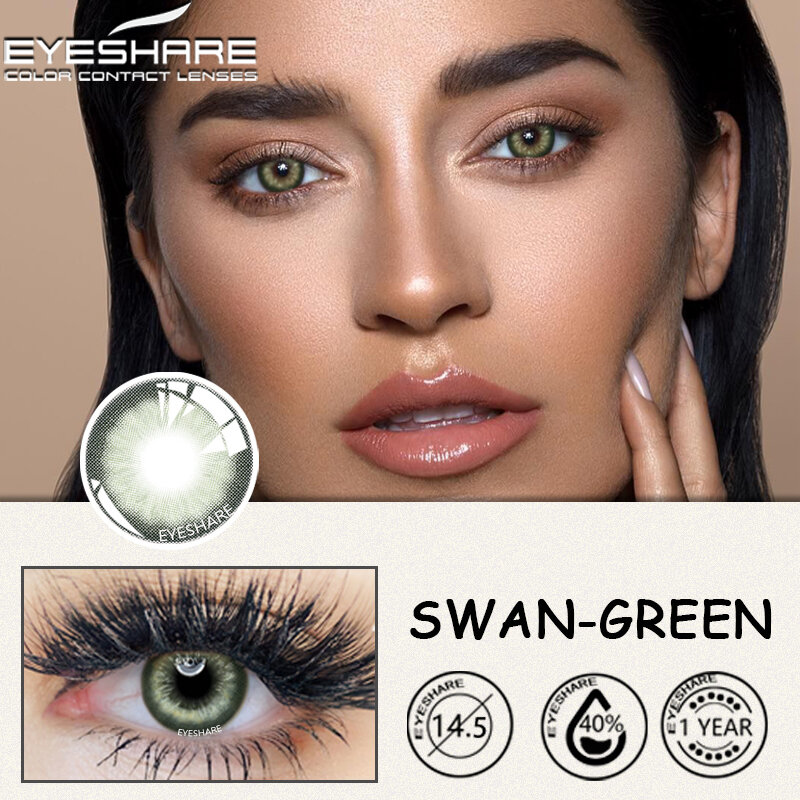 EYESHARE 2pcs Contact Lenses Colored Contacts Natural Contact Lenses for Eyes Color Yearly Beautiful Pupil Cosmetic Contact Lens