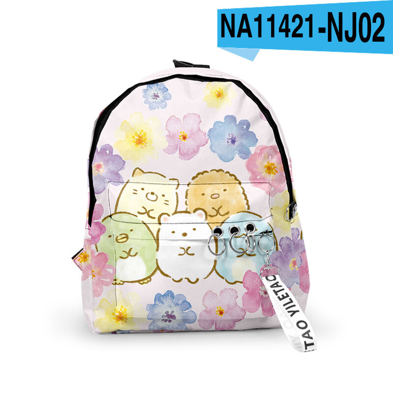 Kawaii Sumikko Gurashi Backpack Small Cartoon Girls Back to School Bookbag Oxford Cloth Zipper Rucksack Waterproof School Bags