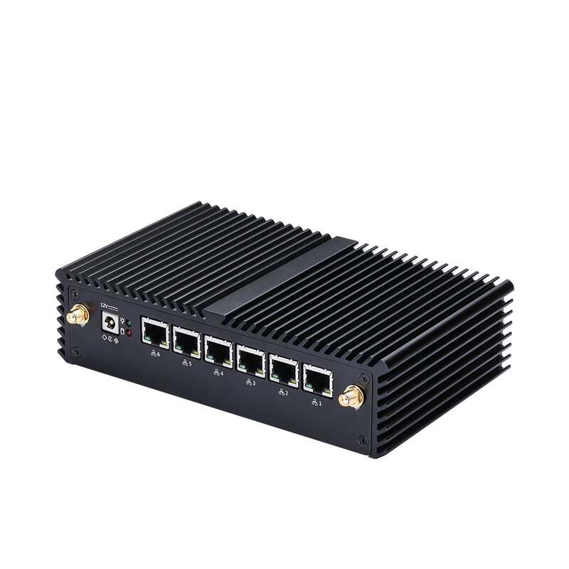 Qotom-Router cortafuegos Q575GE i7-7500U S05 /19 pulgadas, dispositivo de puerta de enlace de seguridad, 6 Lan, montaje en rack