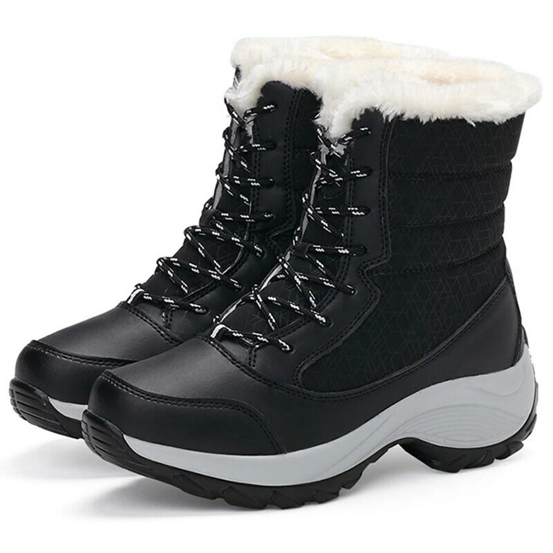 Buty damskie lekkie botki platformowe buty damskie obcasy zimowe Botas Mujer utrzymuj ciepłe buty zimowe zimowe damskie Botines
