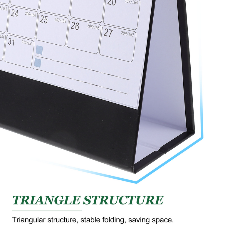 Em pé Flip Office Calendar, agenda diária Planner, casa pequenos calendários, mensal, 2024