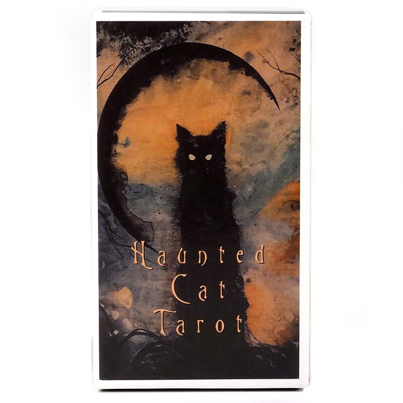 10.3*6cm The Haunted Cat Tarot Deck - 78 Card Tarot Deck Featuring Original Surreal & Fantasy Feline