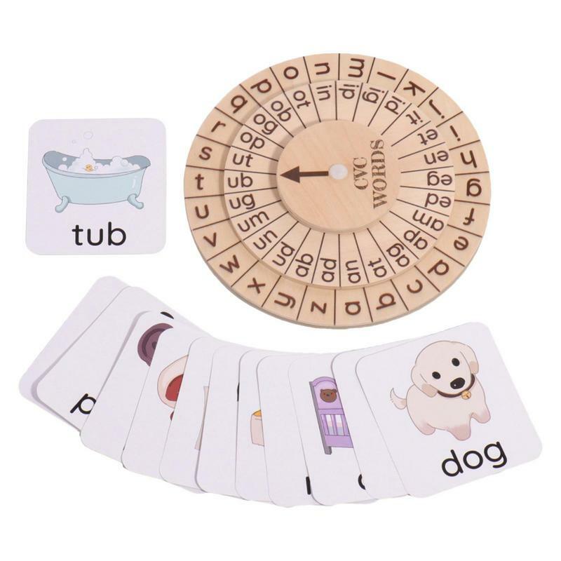 Ortografia palavra cartões para crianças, brinquedo montessori, alfabeto aprendendo brinquedo, letras correspondentes