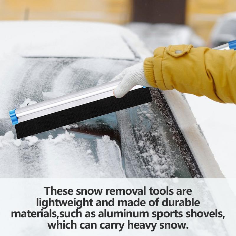 Ferramenta destacável para remoção de neve Kit 3 em 1 pá Escova raspadora Detalhando suprimentos de limpeza para veículo de inverno
