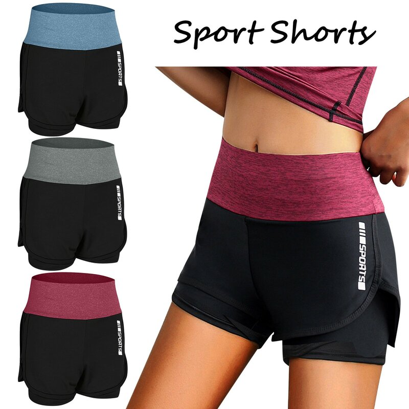 Leggings de fitness en patchwork pour femmes, vêtements courts de sport de yoga, pantalons de course décontractés