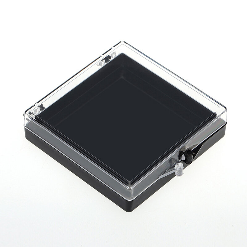 Kwadratowe plastikowe pudełka puste pojemniki do przechowywania pojemników z zawiasami na małe przedmioty i inne projekty rękodzielnicze, 7x7x1.9cm