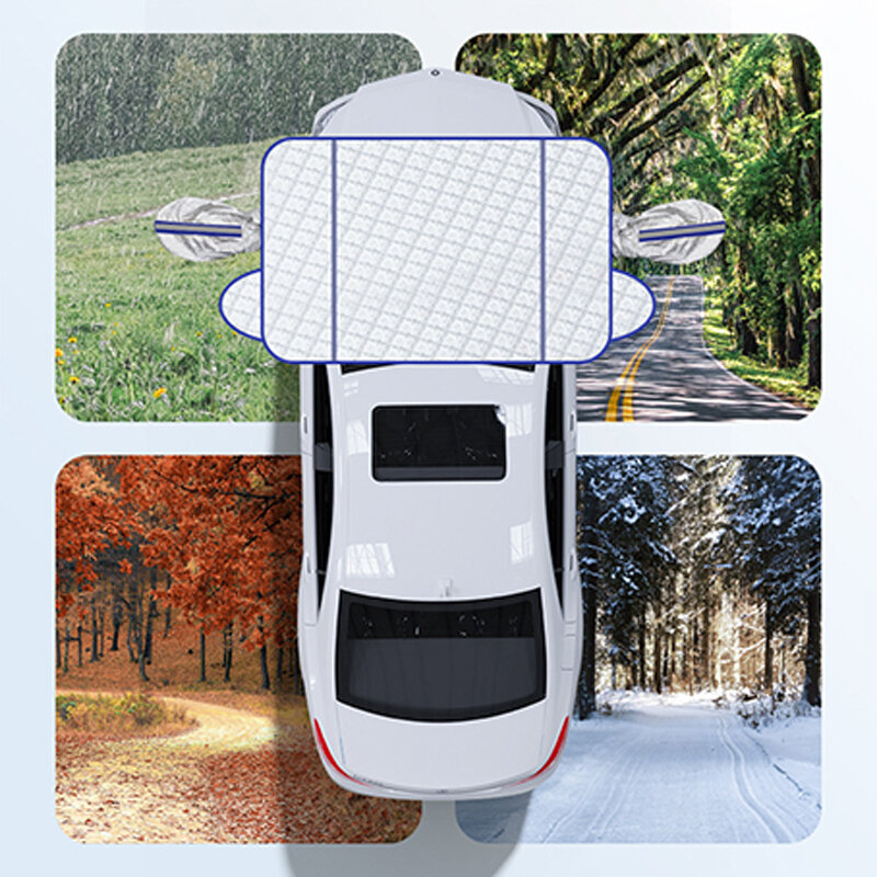 Parabrisas de invierno para coche, cubierta de nieve, cortina opaca magnética, parasol para coche, protección solar, protección Exterior para coche