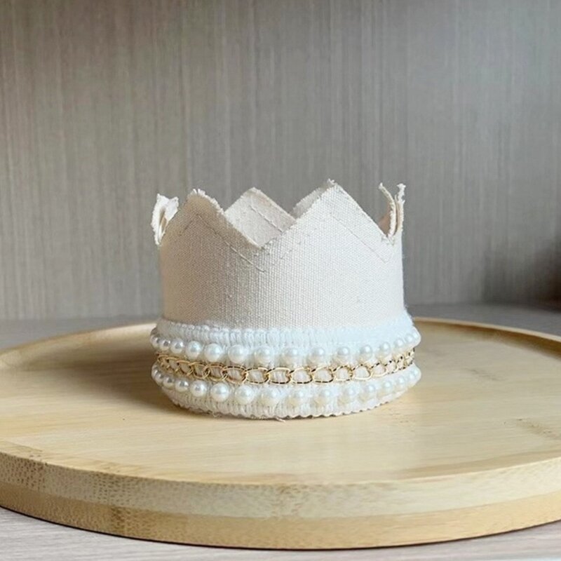 K5DD – couronne en dentelle pour enfants, accessoires photographie, chapeau, pièce couronne pour fête d'anniversaire