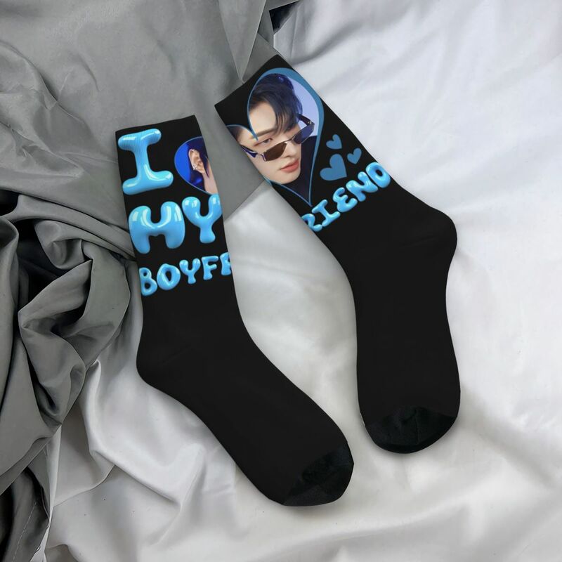Kaus kaki pria desain Kpop I Love My Boyfriend Mani kaus kaki untuk pria menyerap keringat