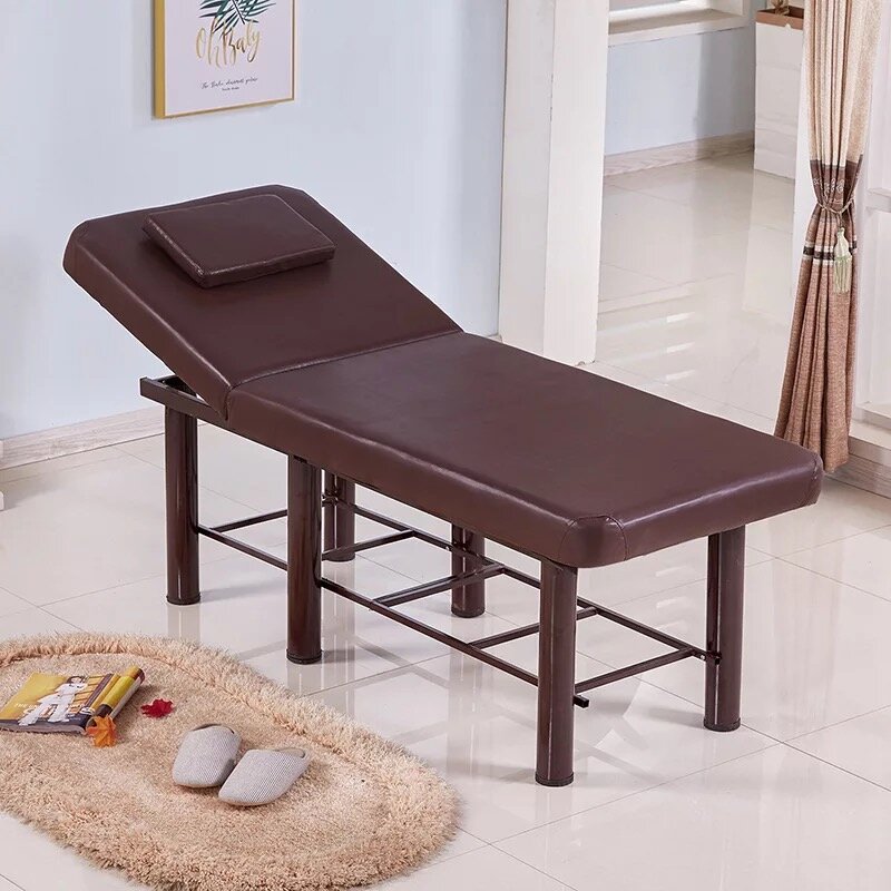 Mesas de masaje profesionales estables, muebles de salón plegables, cama de PU, mesa de tatuaje de belleza gruesa, moda