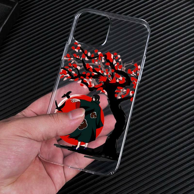Uchiha Itachi Naruto Telefoon Case Voor Iphone 14 Plus 13 12 Mini 11 Pro Max Xs X Xr Zachte Transparante cover