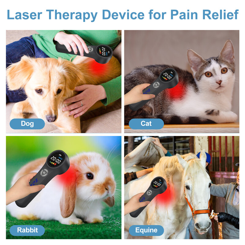ZJZK 1760mW Laser Dog Pen 660nmx16diodes Cold Laser Therapy 810nmx4diodes+980nmx4diodes For Inflammation And Pain Ports Injurise