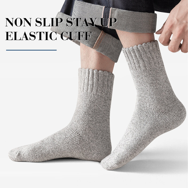 SIMIYA 5 пар шерстяные носки мужские термоноски для походов стандартные мягкие круглые носки хлопковые носки против холода US 7-13