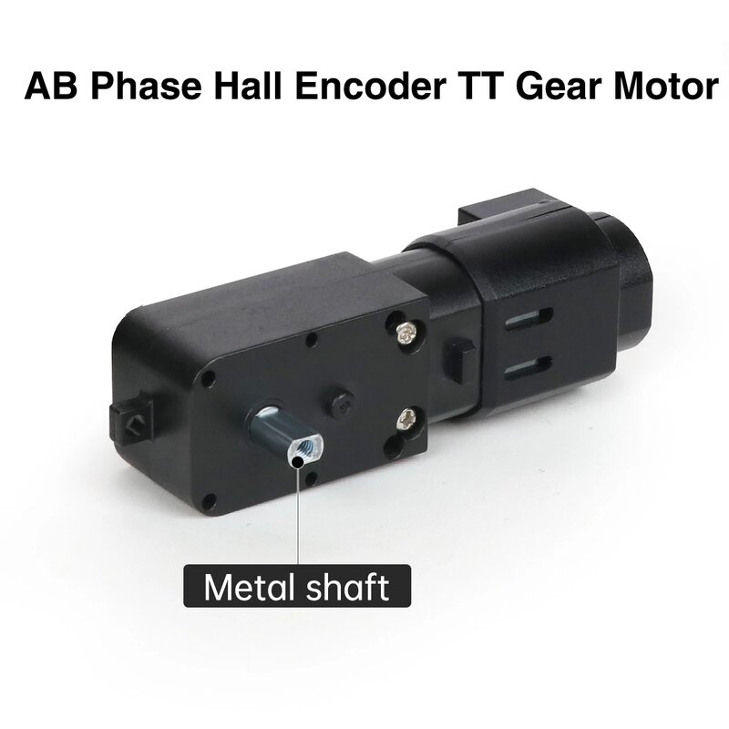 Hiwonder Dc Motor Tt Geared Motor Metal Axis Ab Phase Hall Encoder High Quality Strong Magnetic Carbon Brush Moto