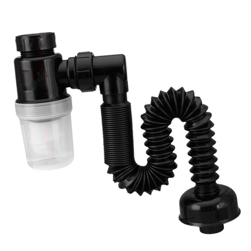 Tubo di scarico flessibile filtro per lavabo estensibile tubo di scarico antiodore retrattile per accessori da cucina per vanità da cucina