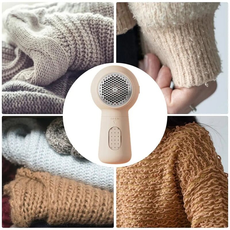 Pencukur kain elektrik Sweater, alat cukur kain tanpa kabel Defuzzer dapat dilepas kuat serat perangkat cukur Sweater