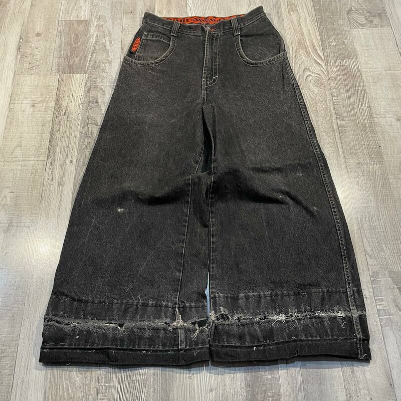 2024 neue Harajuku Männer Jeans Baggy Streetwear Y2K Retro Distressed schwarze Jeans hose Hip Hop Straight Wide Leg Hosen heißer Verkauf