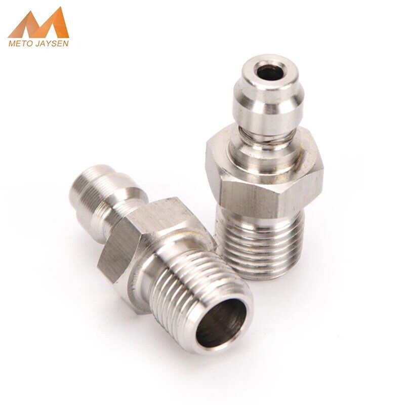 Quick Coupler M10x1 Male Plug 8MM Stainless Steel Fittings 2pcs/set