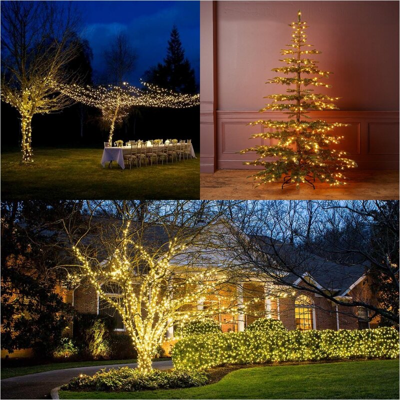 Led luzes da corda de fadas plug quarto luzes de natal para árvore festa elétrica casa presente diy decoração de casamento casa férias diy