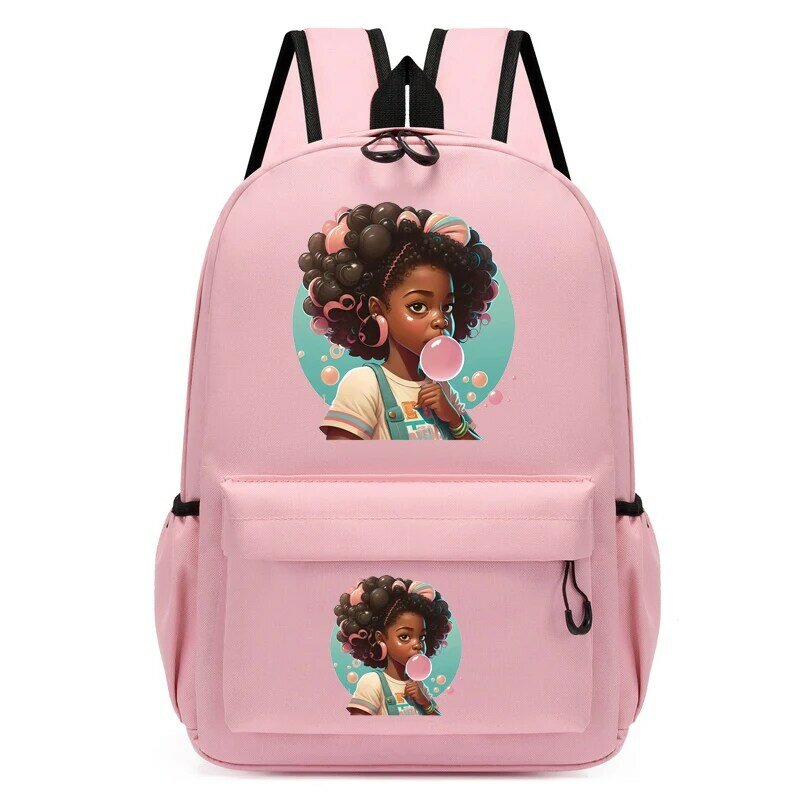 Children Bagpack Blowing Bubble Girl Print Backpack Kindergarten Schoolbag Kids Bagpack Bags Cartoon Girl Bookbag Travel Mochila