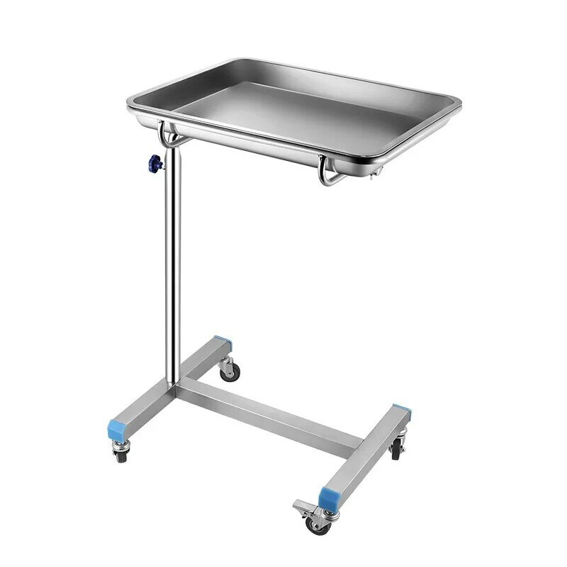 304 Stainless Steel Adjustable Height Surgical Mayo Table Hospital TrolleyCD