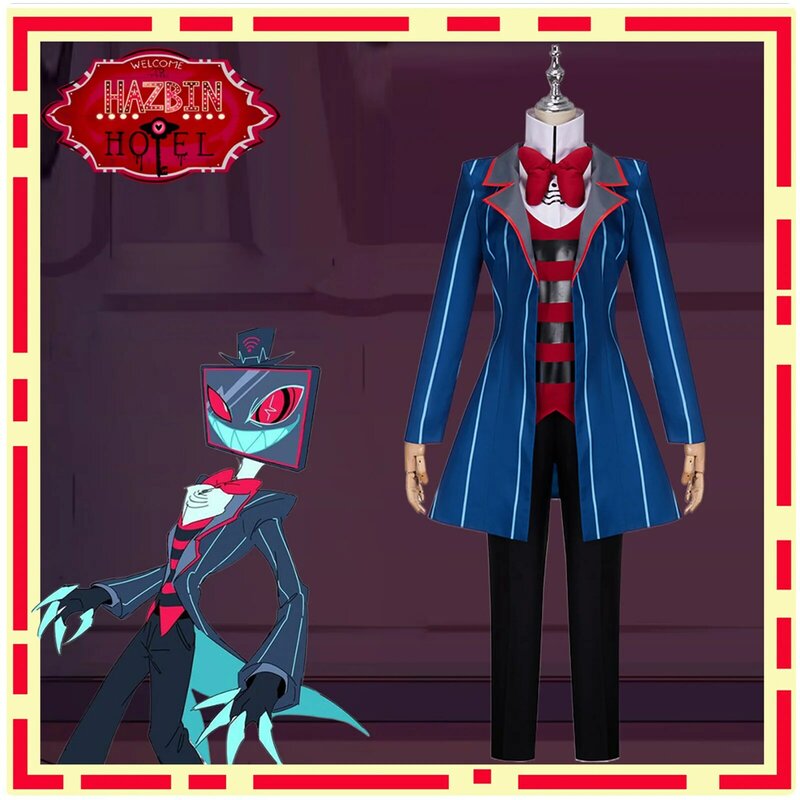Vox Cosplay Costume Uniform Suit Outfit Halloween Carnival Christmas Costumes Blue Red Suit Anime Cosplay