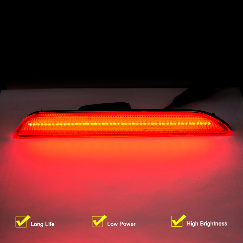 2 pces clear lens traseiro vermelho led lado marcador conjunto da lâmpada para ford mustang 2015-up afastamento estacionamento luzes