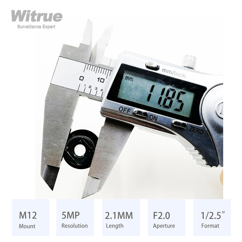 WITOK-f2.0 HDレンズ,2.1mm,1/2mm,f2.0形式,5インチm12,監視セキュリティ用マウント,cctvカメラ