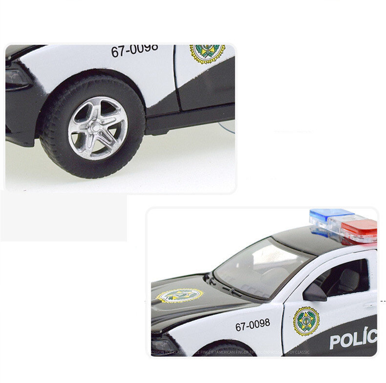 1:32 radiowóz kombi Model samochodu Alloy Diecasts pojazdy zabawkowe metalowy samochód Model symulacja wycofać kolekcja dzieci prezent