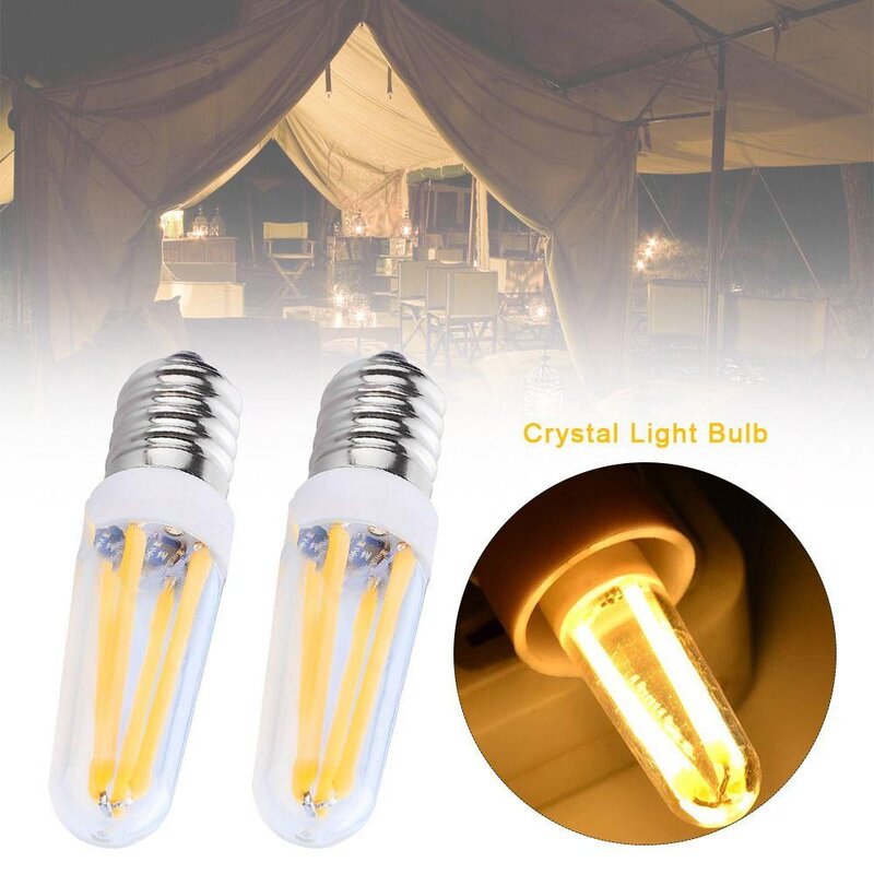 Lâmpada LED regulável para casa, tampa da lâmpada de cristal, luz anti-flare, branco, quente, PC, G9, E14, substituição