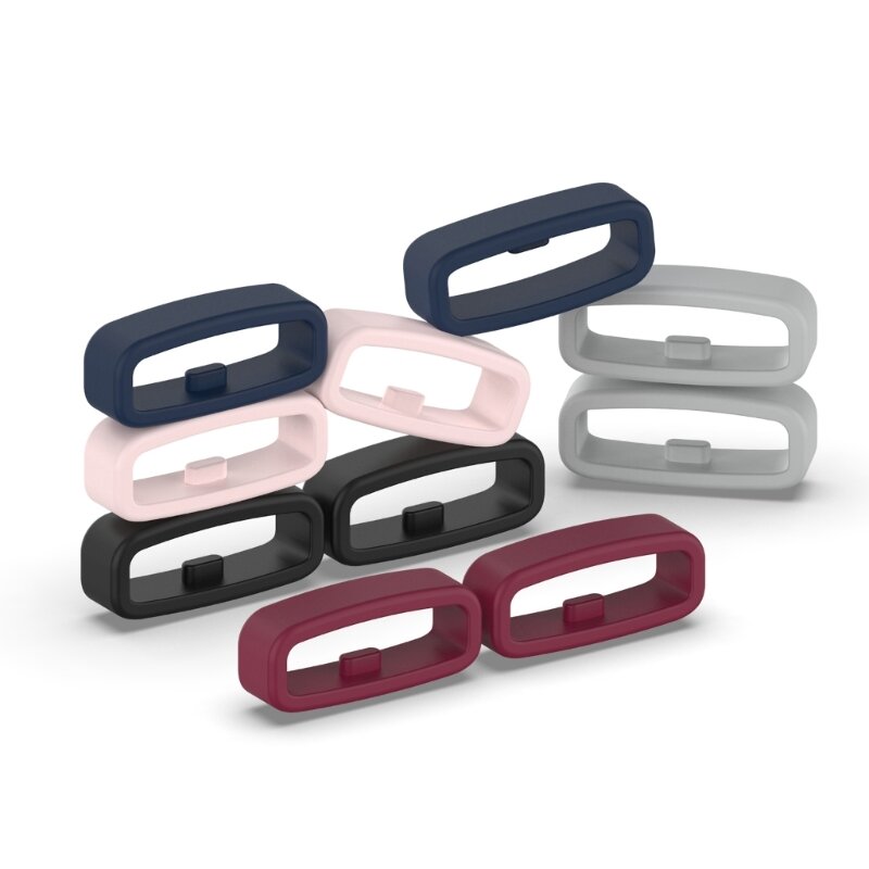 10pcs Rubber Silicone Watch Band Keeper Holder Loop 18mm 20mm 22mm  Strap Activity Ring Smartwatch Accessories Watchband Ring