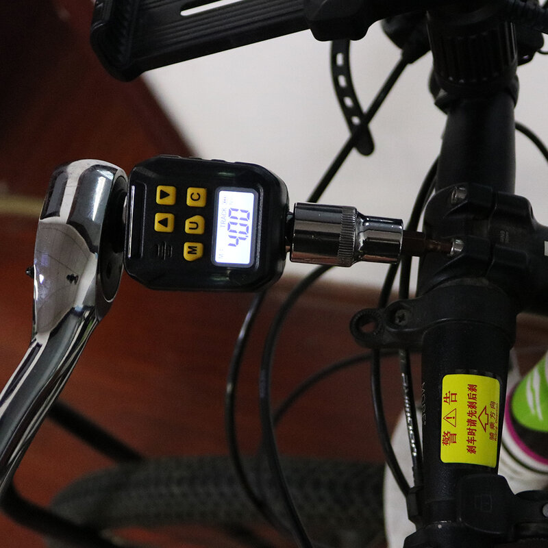 محول عزم رقمي مع مفتاح ربط إلكتروني ، دراجة ، سيارة ، دراجة نارية ، أداة مفتاح إصلاح ، 1.5-340N.m ، قابل للتعديل ، 1/2