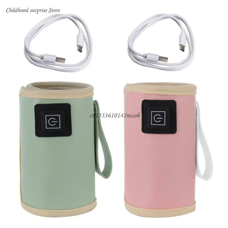 Tas Penghangat Susu USB Tas Insulasi Pemanas Botol USB Portabel Penghangat Susu Kereta Dorong Menjaga Botol Anak Anda Tetap