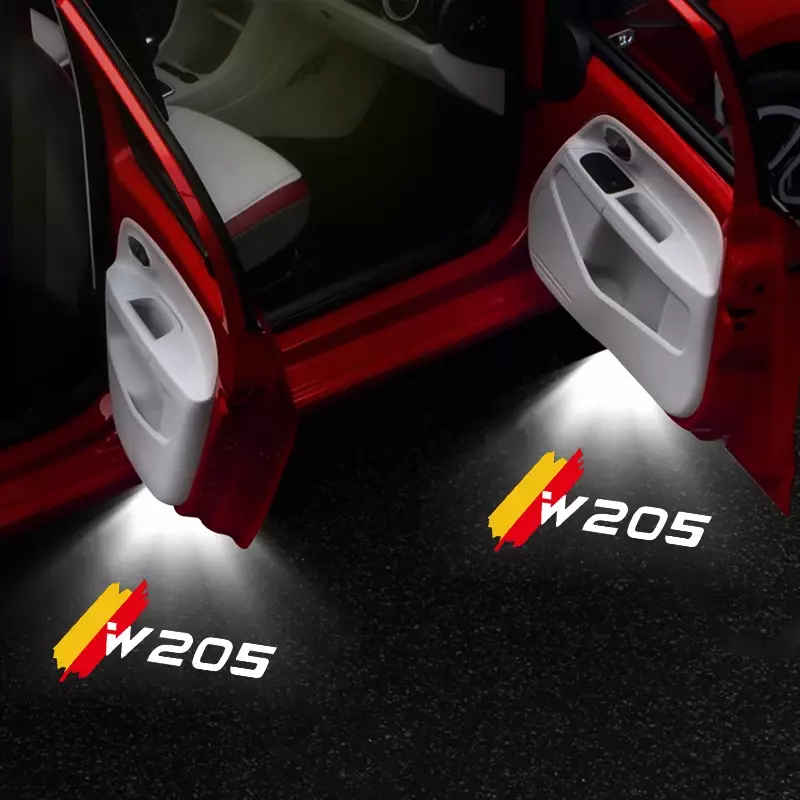 2szt Logo światła powitalnego drzwi samochodowych do Mercedes Benz C W205 Lampa projektora laserowego LED Ghost Shadow Light Akcesoria do oświetlenia drzwi samochodowych