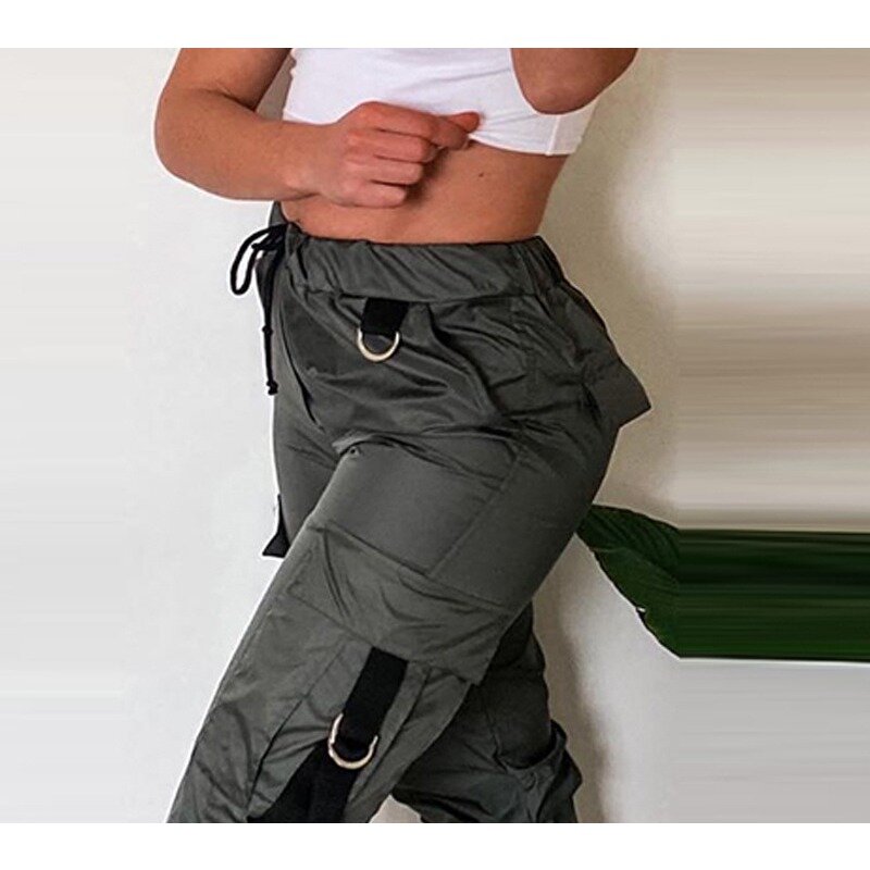 Women's Casual Sports Pocket Design Cargo Pants Temperament Commuting New Street Trendsetters Woman Fashion Trousers